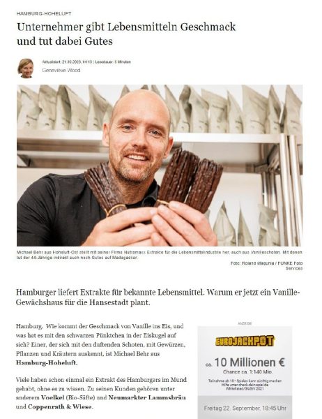 Michael Behr mit nutramaxx auf Abendblatt.de